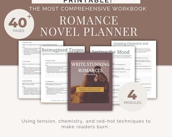 Fillable Romance Planner | | Novel Planner, Author Planner, How to Write, Writing Template, Creative Writing, Writing Worksheet, Romantasy