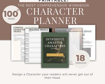 Character Development Planner | Fillable Template for Authors & Novelists