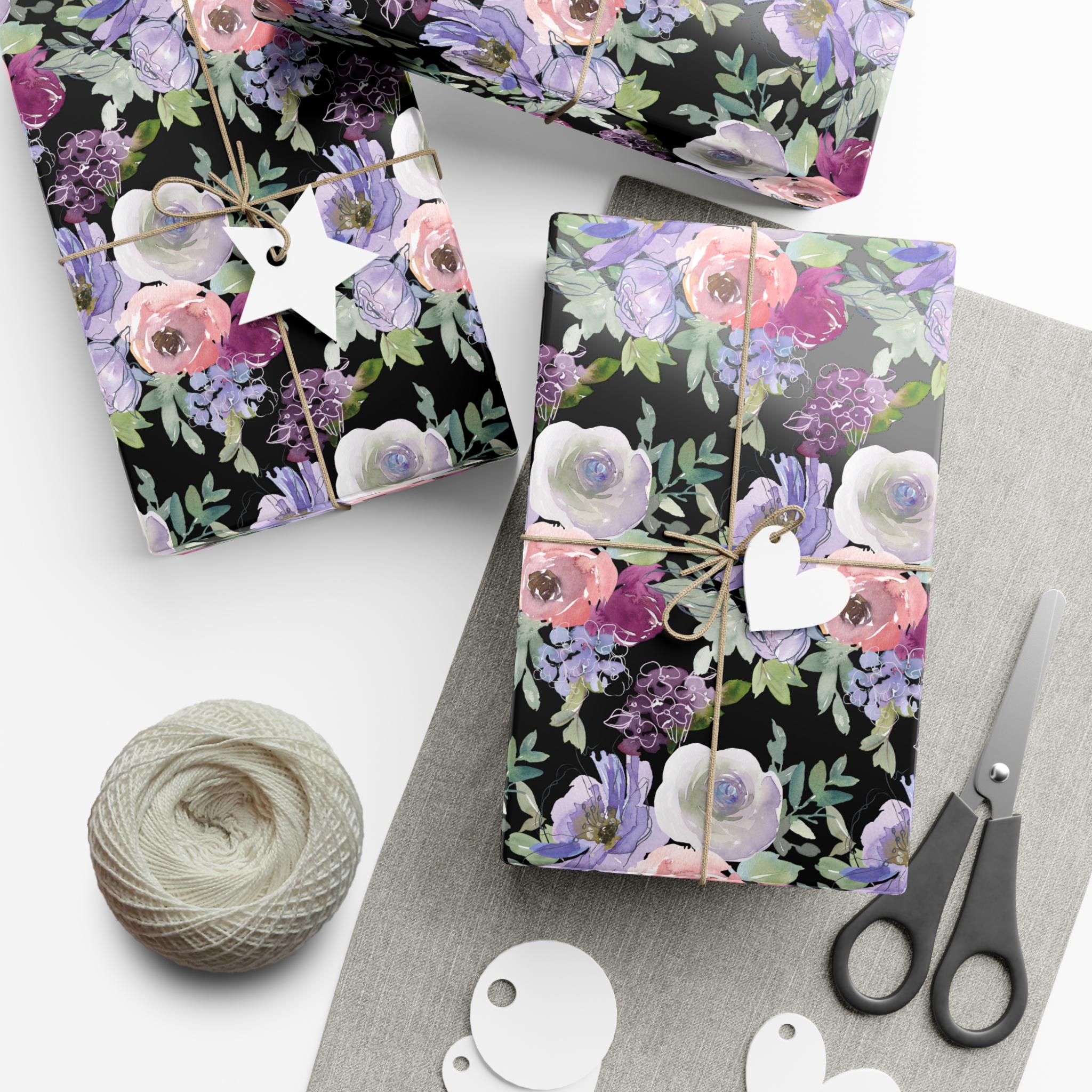 WAPLIGHAL Wedding Wrapping Paper Sheets - Roses, Peonies, Feather And Geometry Designs - Floral Gift Wrap For Bridal Shower, Birthday, Holiday - 8...