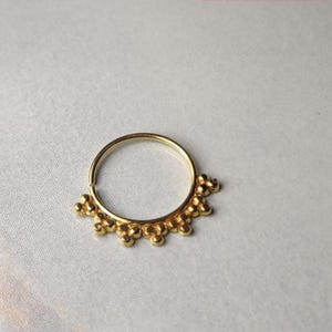 14K Gold Nose Ring • Boho Beaded Hoop Nose Jewelry • Handmade Indian Nose Hoop • Minimalist Gold Piercing • Unique Everyday Nose Accessory