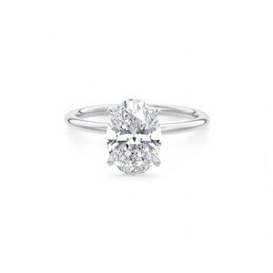 1.50 ct. Oval Cut Moissanite Engagement Ring, Diamond Wedding Ring Colorless Moissanite Ring, 4 Prongs Solid Gold Ring, Anniversary Ring