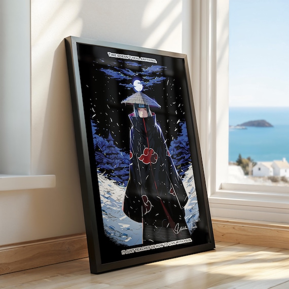 Custom Ninja Anime Poster With Uchiha Itachi Quote