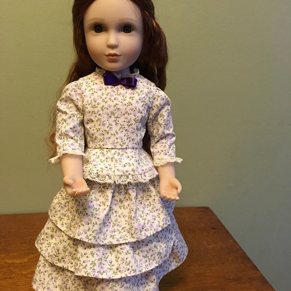 1850's Style Peplum Top and Skirt for 16 inch Doll