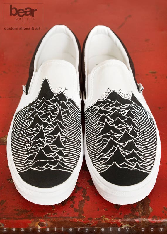 Custom Painted Joy Division Shoes Hand Painted Joy Division | Etsy