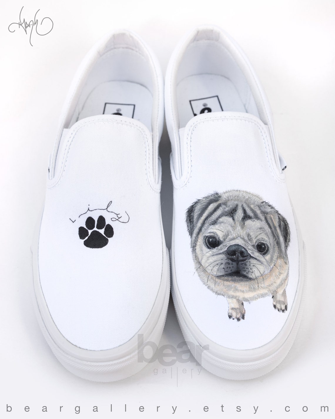 Custom Painted Dog Portrait Vans Shoes Hand Painted Dog Etsy