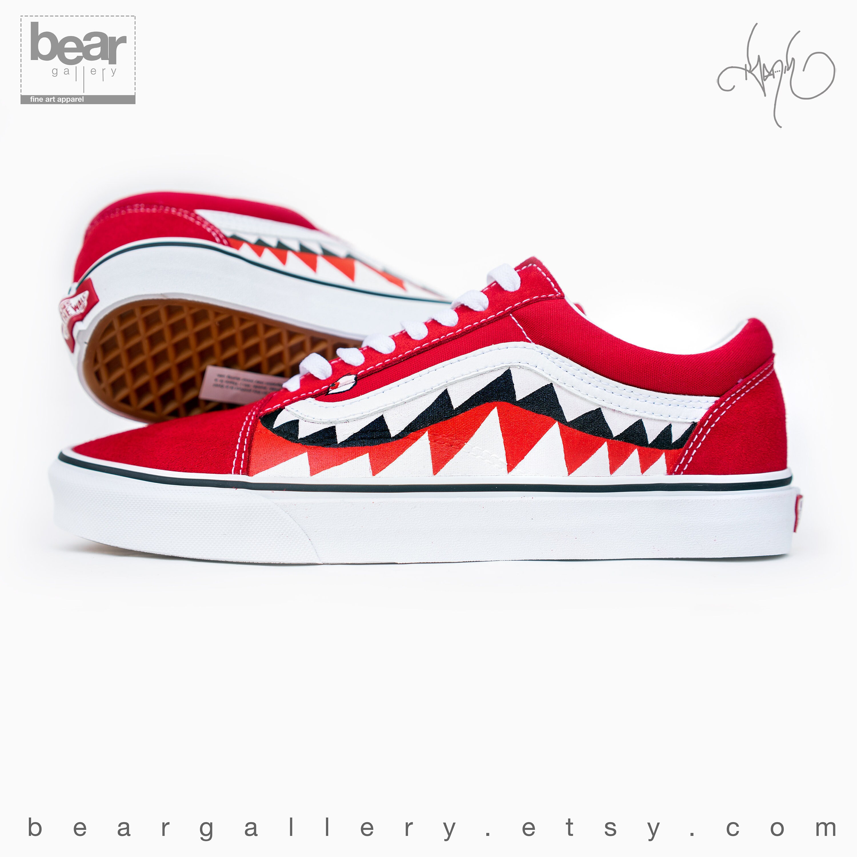 bape vans red