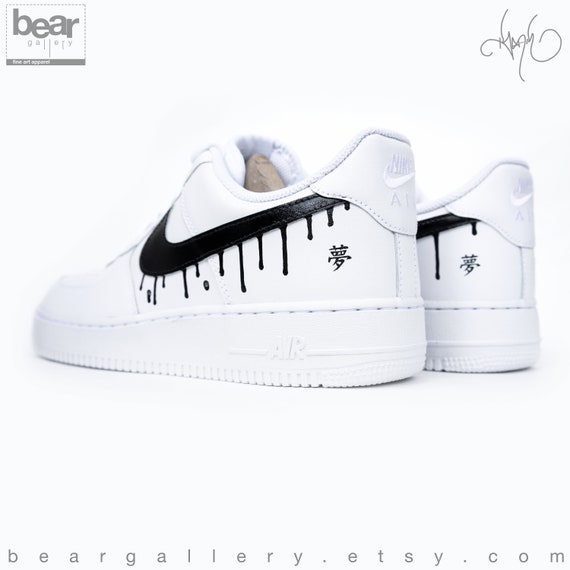 Scarpe custom Nike Air Force 1 Hand Painted Drip Swoosh Nike | Etsy Italia