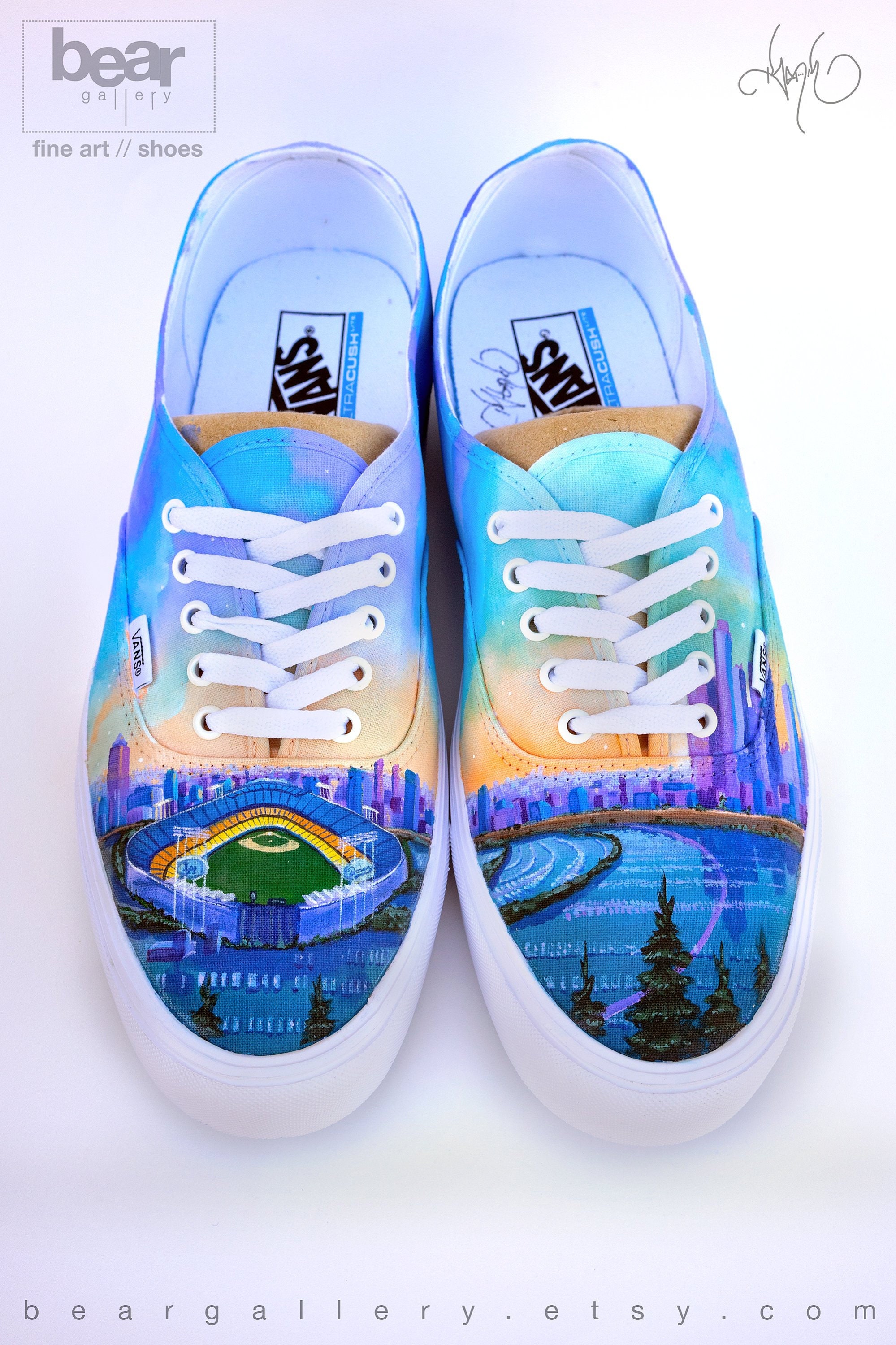Custom Painted LA Vans Shoes Hand 