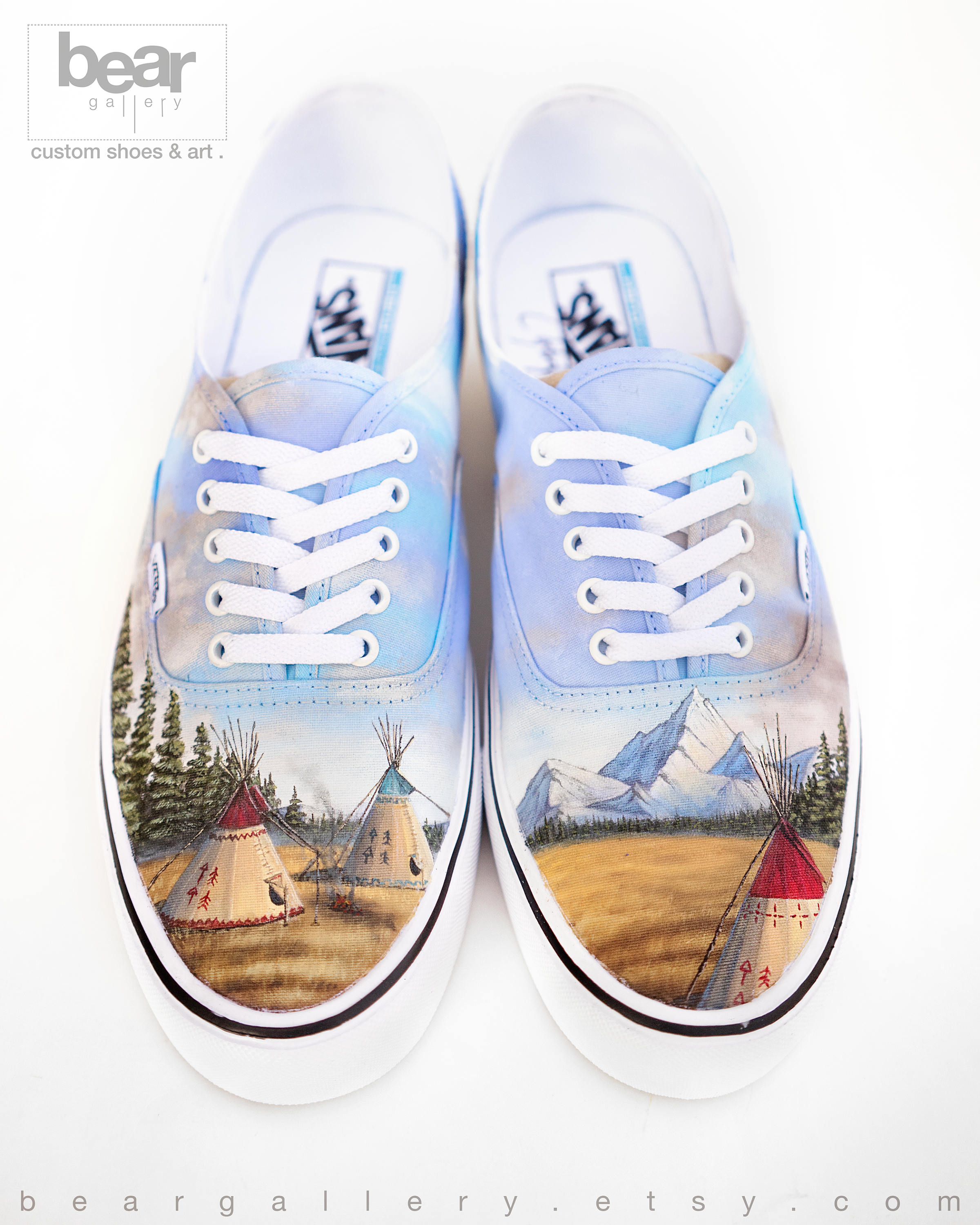 custom painted white vans