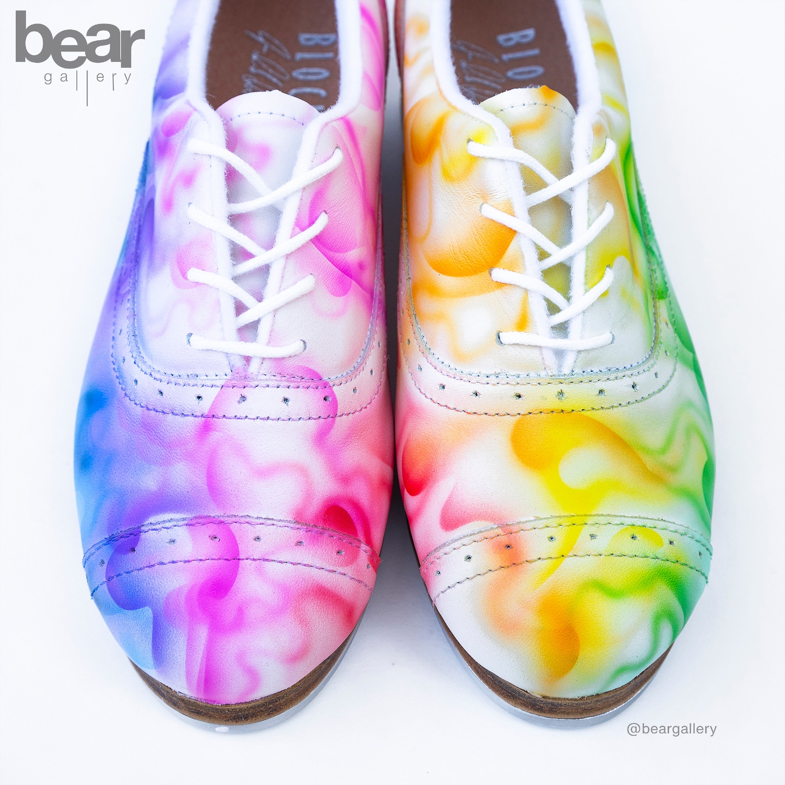 Custom Hand Painted Tap Dance Shoes Rainbow Smoke Tap Dance Etsy