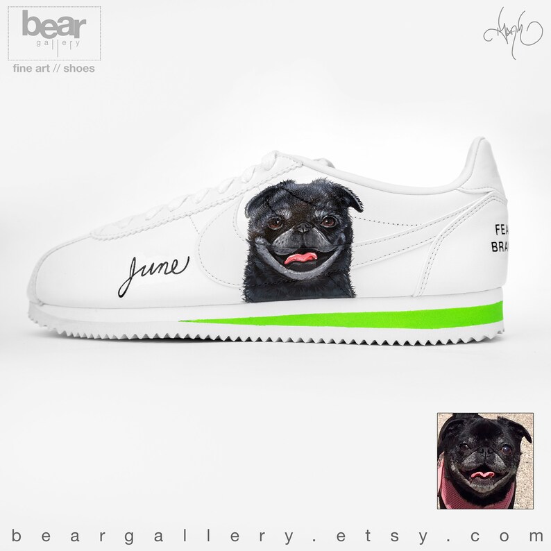 Custom Painted Dog Nikes Hand Painted Dog Portraits Custom Etsy