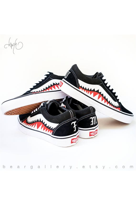 vans shark shoes