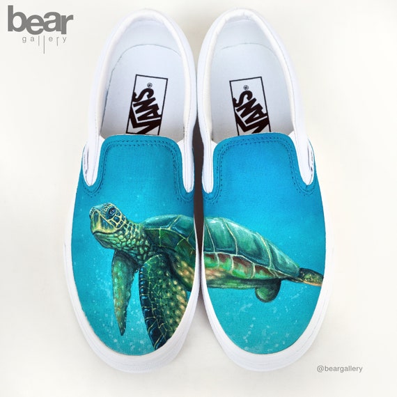 custom painted white vans