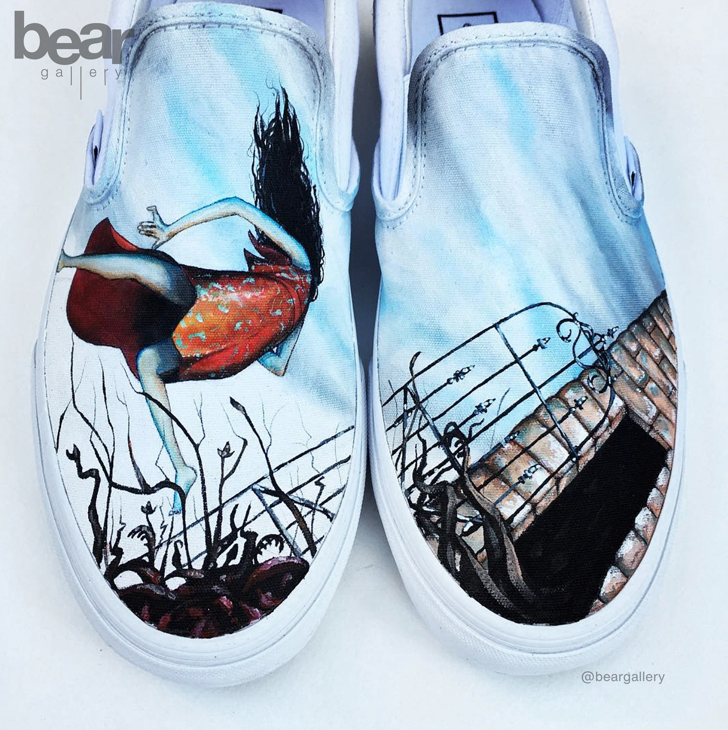cool custom painted shoes