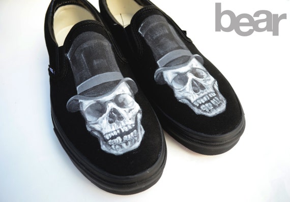 vans shoes skull design