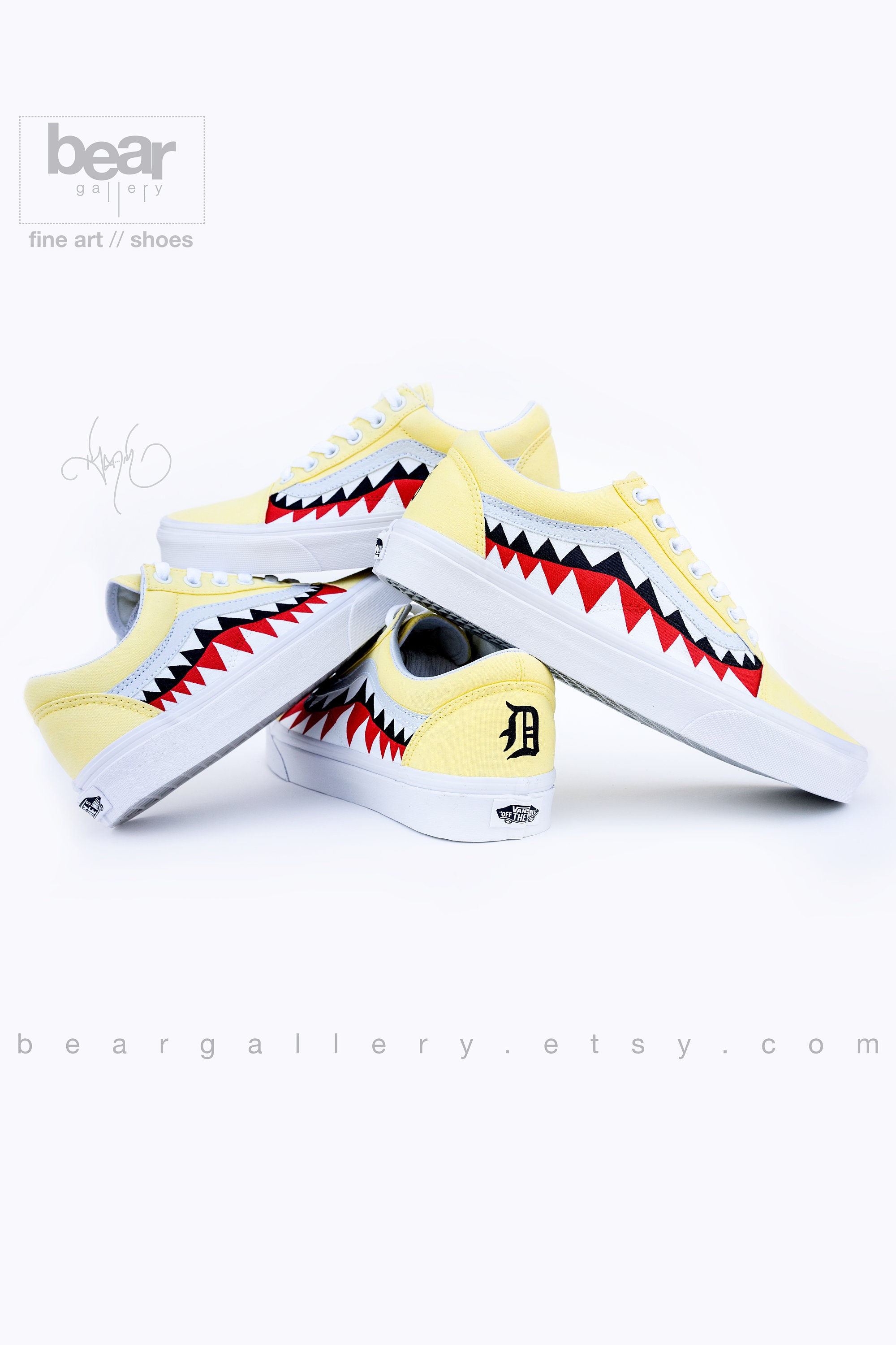 yellow vans with teeth