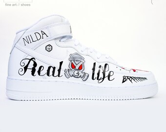 Custom Nike Air Force 1 Hand Painted Nike Shoes Anuel AA | Etsy UK