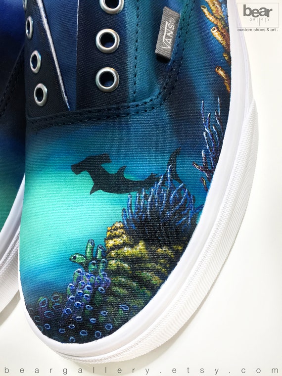 Sea Turtle Vans Shoes Hand Painted Sea Vans Shoes Hand Painted Sea Turtle