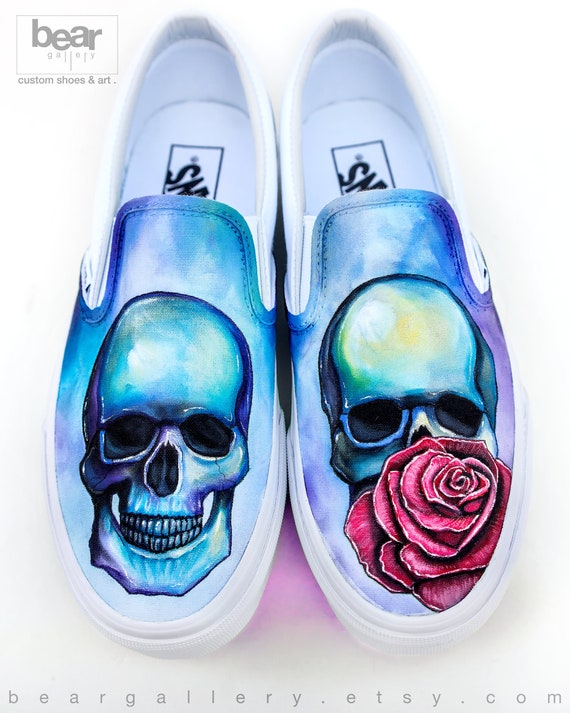 custom skull vans