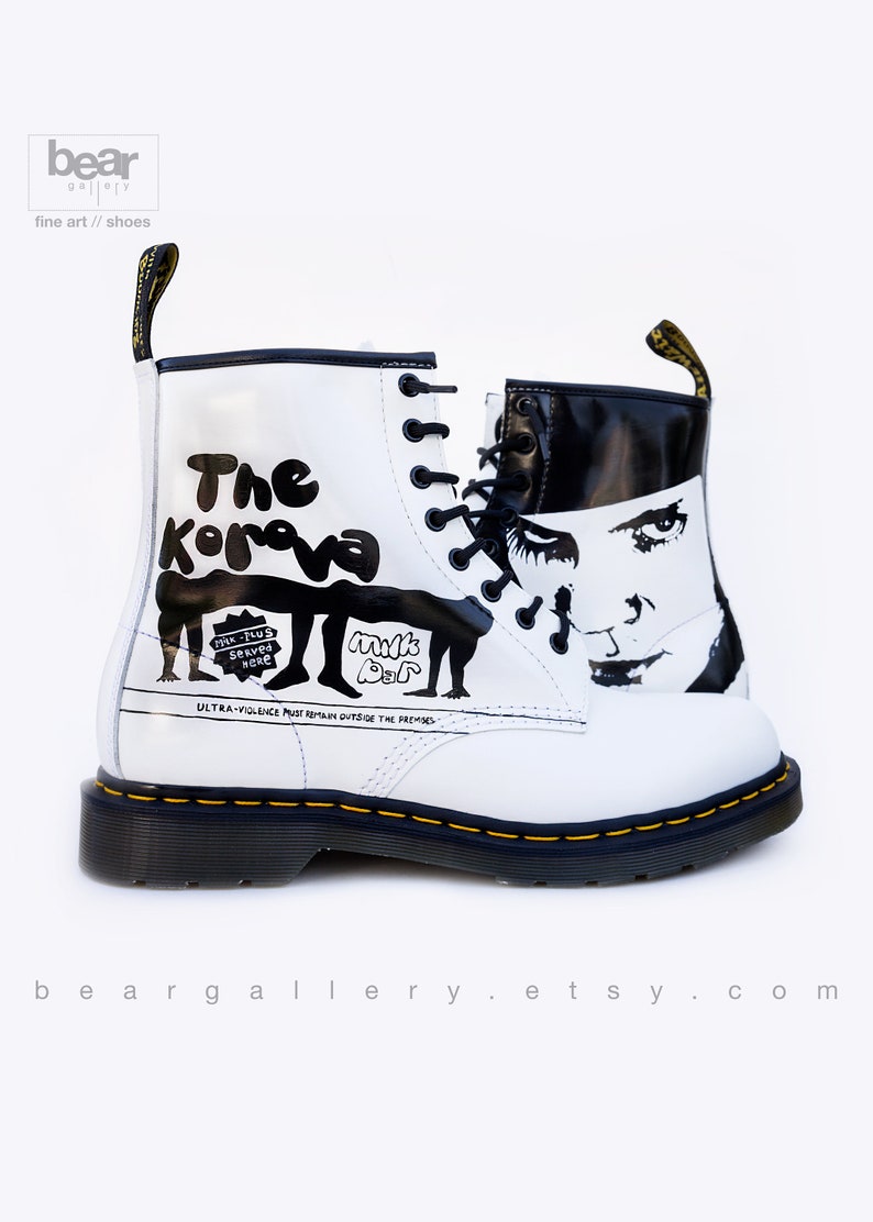 Custom Painted Movie Doc Martens Boots Hand Painted Portrait Etsy