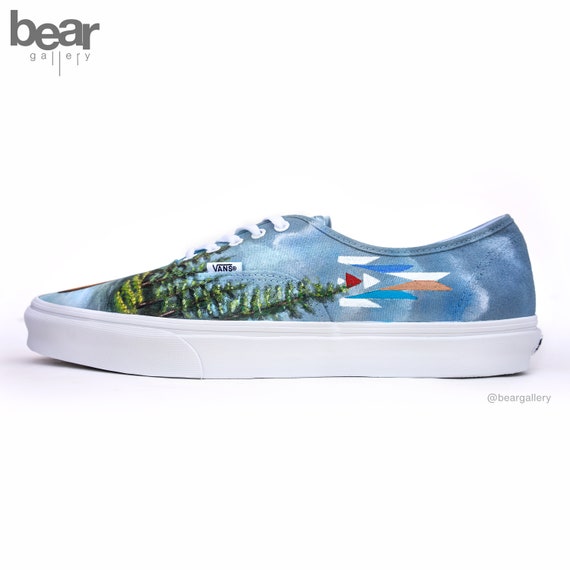 custom painted white vans