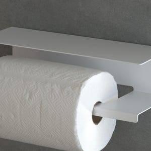 Portarotolo di carta igienica bianco minimalista, un elemento essenziale per la cucina, elegante e funzionale, moderno portarotolo di carta igienica in metallo