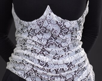 Handmade lace corset