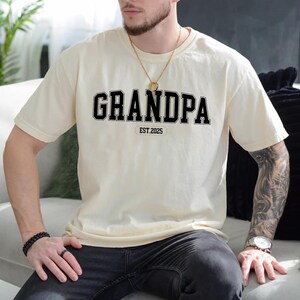 Grandpa Est Shirt, Custom Grandpa Comfort Colors Shirt, Grandpa T-Shirt, Fathers Day Gift From Daughter, Grandpa Birthday Gift, Gift For Him