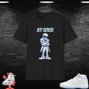 Legend Blue Air Jordan Retro 11 Matching Shirt Unisex Softstyle T-Shirt Tee Jordan T-Shirt Streetwear Shirt Retro Sneaker Tee XI Ice Blue