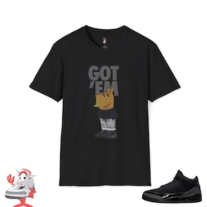 ジョーダン レトロ 3 ブラック キャット ユニセックス Tシャツ スニーカーヘッズ用マッチングシャツ グラフィック Tシャツ ストリートウェア トップ ヒップホップ ファッション アパレル チル ガイ ガット エム
