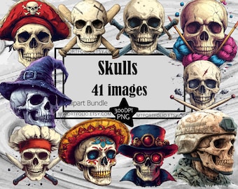 American Flag Skull Clipart USA Flag PNG Patriotic Skull Clipart Digital Download Sublimation Junk Journal Clipart Red White Blue Flag