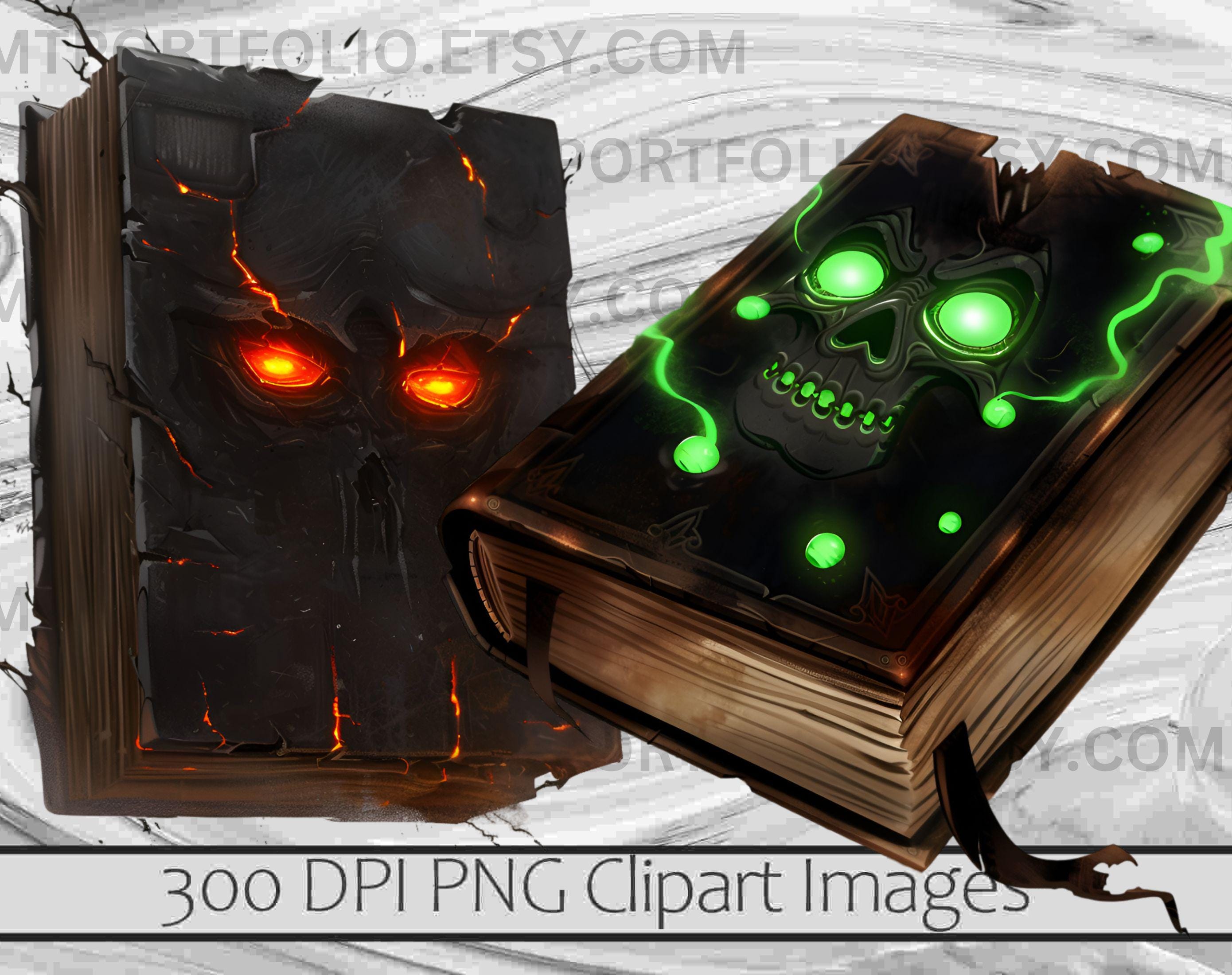 Haunted Book Clipart Spooky Book PNG Book of Monsters PNG Graphics ...