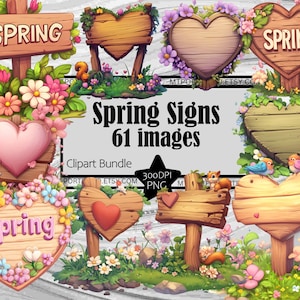 Cartello in legno primaverile Clipart floreale vintage a forma di cuore Cartello in legno rustico PNG Grafica trasparente Legno invecchiato Download digitale Junk Journal