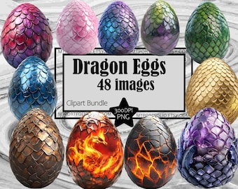 Dragon Egg Clipart Fantasy Dragon Scales Egg PNG Bundle Graphics PNG Magic Creature Clipart  Dragon Fire Egg TShirt Sublimation PNG Wall Art