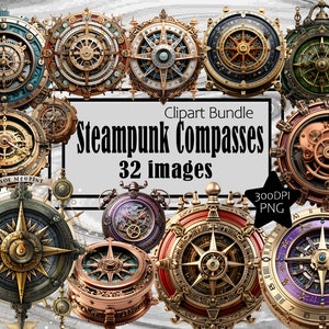 Steampunk Compass T-Shirts Totebag Journal Graphics Transparent Commercial License Incl. ~Digital Download Sublimation