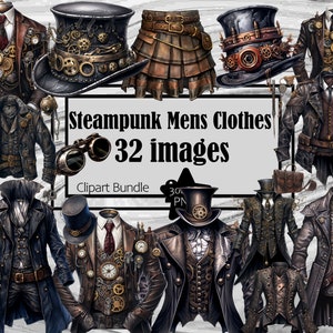 SteamPunk Leder PNG Herrenmode Tophat PNG Vintage Männer Grafiken Transparent Kommerzielle Nutzung Digital Download Sublimation Junk Journal PNG
