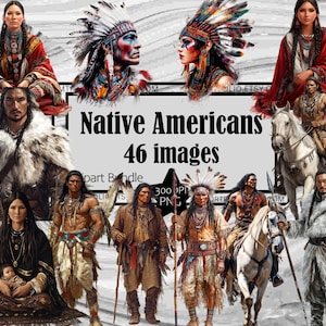 Clipart amérindien peuples autochtones PNG Clipart amérindien PNG usage commercial des cliparts plumes coiffure autocollant Bundle graphique