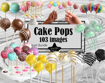 Cake Pops Clipart Pink Cakepops PNG Pink Sprinkles Candy Clipart Bundle Sublimation PNG Frosted Cake Clipart Romantic Chocolate Cake