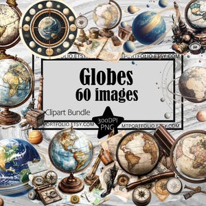 Globe Clipart Pergament Karte Clipart Grafiken Globale Erde Karte transparente kommerzielle Lizenz verwenden Sie digitale Download Sublimation Journal