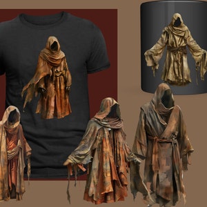 Mystical Robes Clipart Tattered Cloak PNG Cosplay Cleric Clipart ...