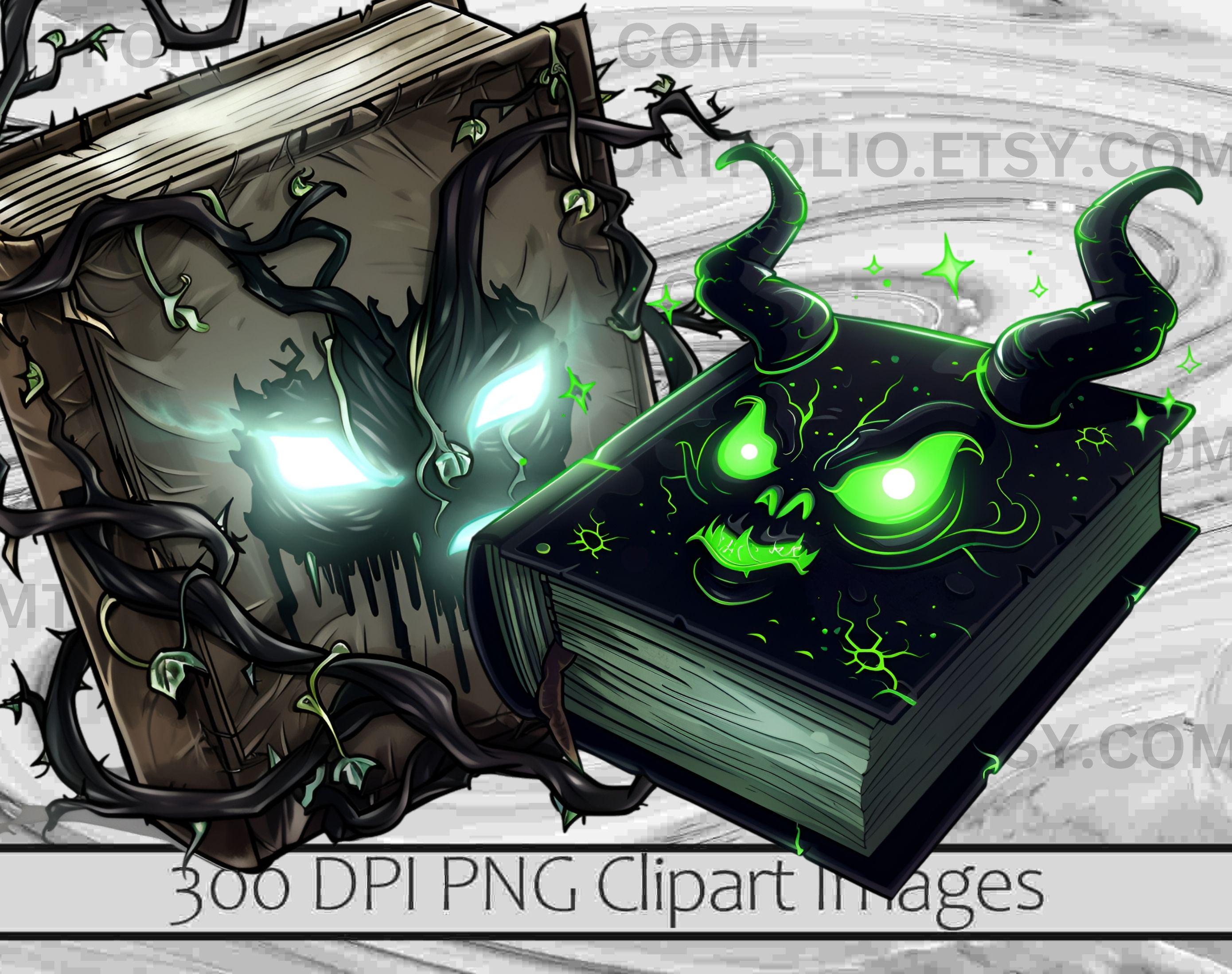 Haunted Book Clipart Spooky Book PNG Book of Monsters PNG Graphics ...