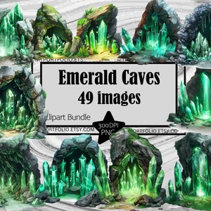 Emerald Cave Clipart Crystal Cave Geode Cave Emerald Portal PNG Clipart  PNG  Clipart  FAntasy Tabletop Sticker Bundle Graphic