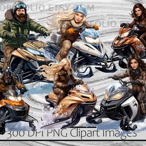 Snowmobile Clipart Snow Machine PNG Winter Snow Mobile Bundle PNG ...