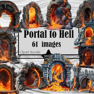 Portal zur Hölle Clipart Tore der Hölle PNG Unterwelt Clipart Bundle Sublimation Hades PNG Clip Eingang zur Hölle Wand Kunst PNG