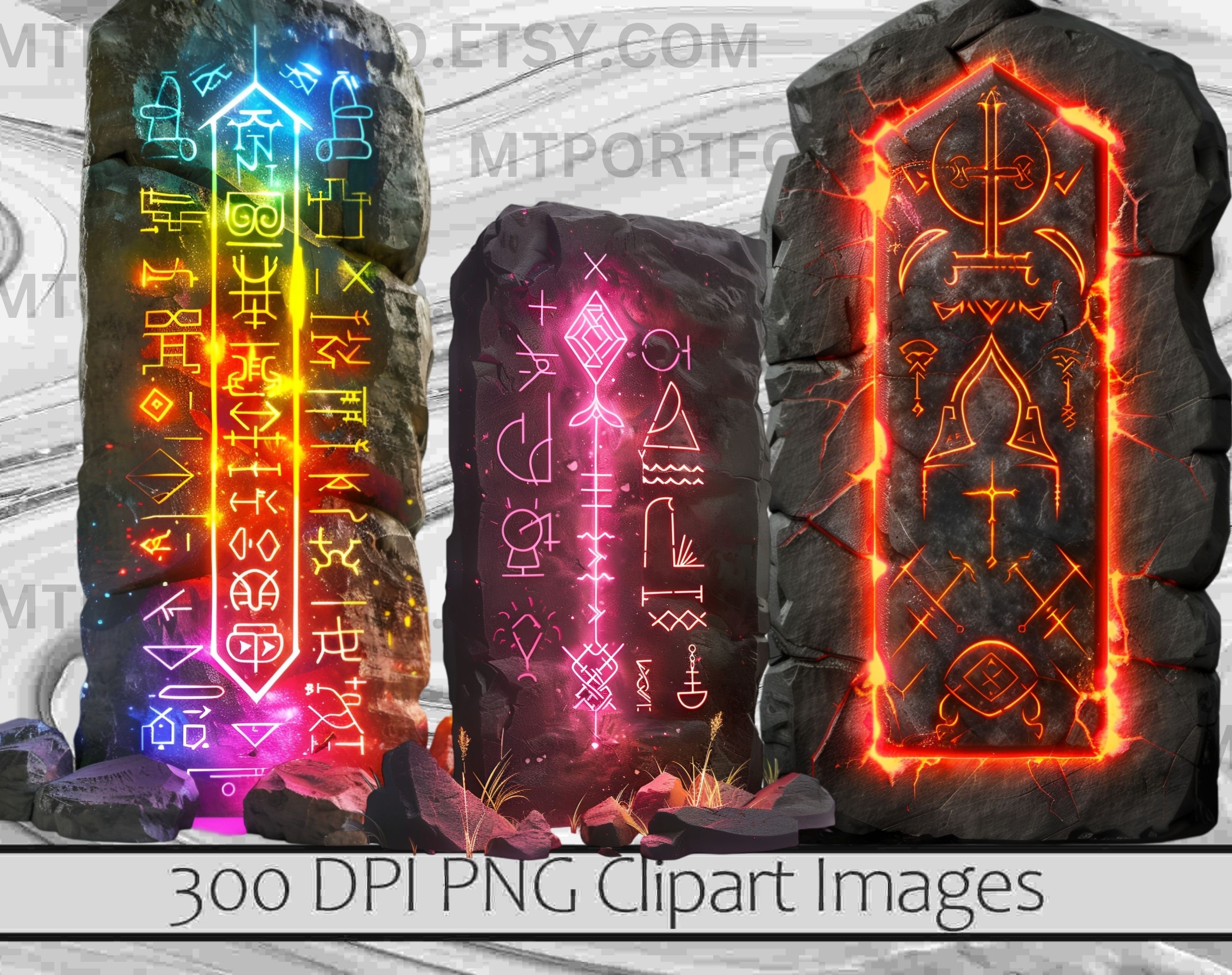 Rune Clipart Rune Monolith PNG Rune Tablet Cosplay RPG Gamer Clipart ...