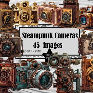Steampunk Kamera Clipart Vintage Kamera Grafik Altmodische Kamera Transparent Kommerzieller Digitaler Download Junk Journal Clipart