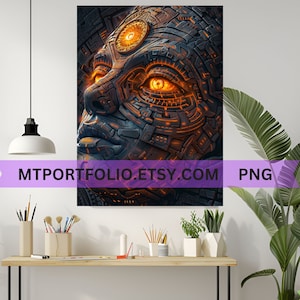 Futuristic Human Face Printable Art - Cybernetic Girl - Robot Android Woman Wall Art Sci-fi Sifi  Cyborg Modern Art - Instant Download
