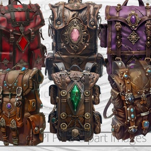 Fantasy Backpack Clipart Bag of Holding Cosplay RPG Gamer PNG Adventure ...