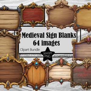 Vintage signe des cliparts en bois vierges PNG Bundle PNG Graphics Transparent usage commercial téléchargement numérique Sublimation Cottagecore étiquette