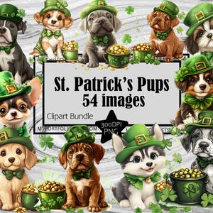 St. Patricks Day Grafiken transparenten kommerziellen digitalen Download Sublimation Junk Journal Party Dogs Clipart